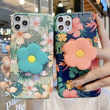 Floral iPhone Case with Daisy Pop Socket