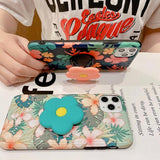 Floral iPhone Case with Daisy Pop Socket