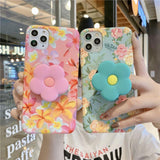 Floral iPhone Case with Daisy Pop Socket