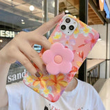 Floral iPhone Case with Daisy Pop Socket