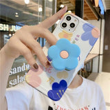 Floral iPhone Case with Daisy Pop Socket