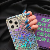 Shiny Crocodile iPhone Case with Rainbow Effect