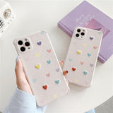 Embroidered Little Hearts iPhone Case