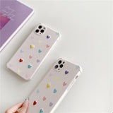 Embroidered Little Hearts iPhone Case