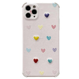 Embroidered Little Hearts iPhone Case