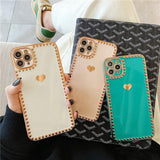 Golden Border Hearts iPhone Case