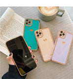 Golden Border Hearts iPhone Case