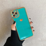 Golden Border Hearts iPhone Case