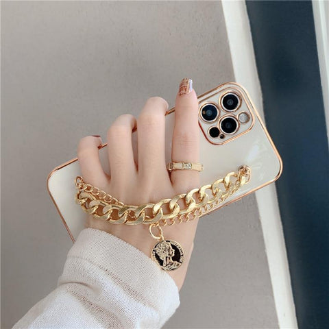 Electroplated iPhone Case with Chains