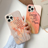 Watercolor Art with Quotes iPhone Case