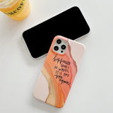 Watercolor Art with Quotes iPhone Case