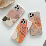 Watercolor Art with Quotes iPhone Case