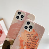 Watercolor Art with Quotes iPhone Case