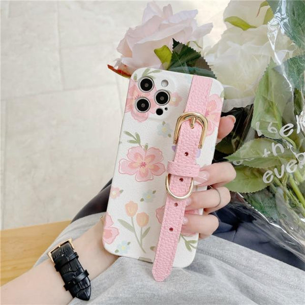 Flower iPhone Case with Belt