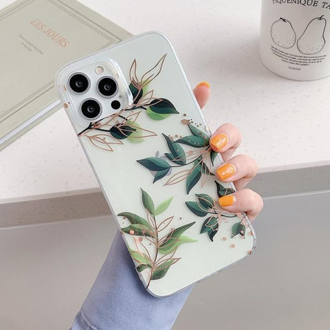 Electroplated Floral iPhone Case